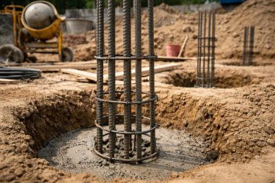 Как проводится армирование столбчатого фундамента — технология и риски