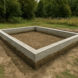 Заглублённая лента под кирпичный дом 9×11